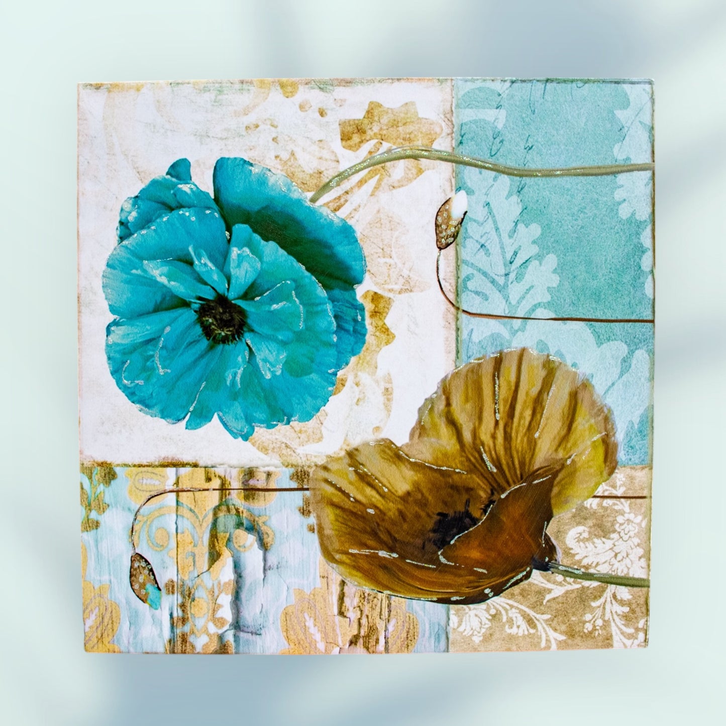 PANNELLO OLIO SU TELA DAY DECORATO CM. 45 X 45