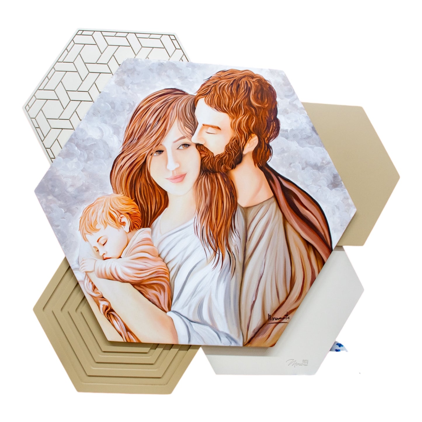 CAPEZZALE SACRA FAMIGLIA SU TAVOLA 80 X 86