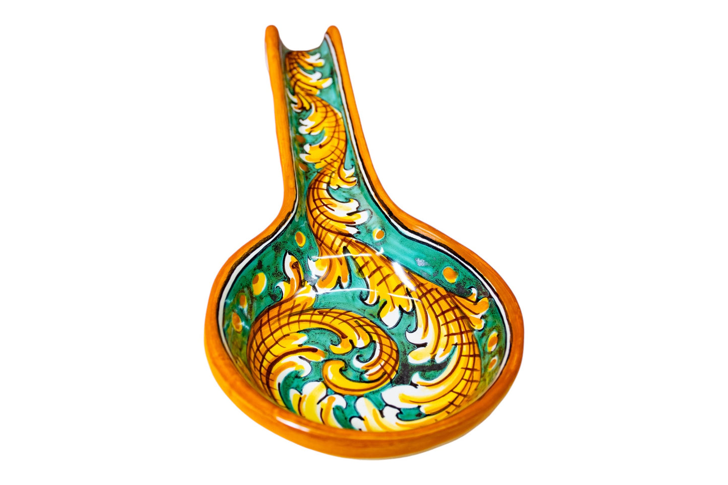 POGGIA MESTOLO GRANDE IN CERAMICA DI CALTAGIRONE ANNA BORIA
