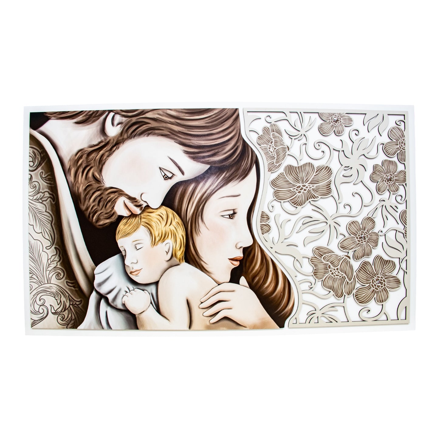 CAPEZZALE SU TAVOLA SACRA FAMIGLIA 100 X 60