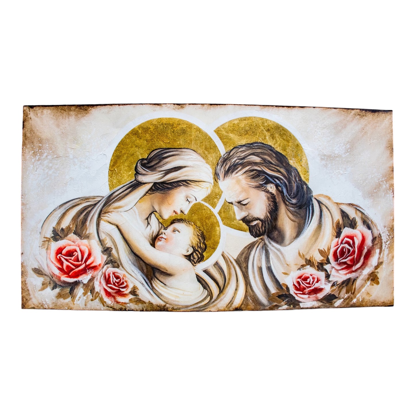 CAPEZZALE PAINTINOS 62 X 115 SACRA FAMIGLIA ROSE "PETRAMARA"