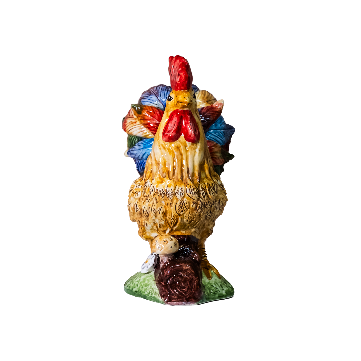 GALLO MODELLATO A MANO IN CERAMICA DI CALTAGIRONE ANNA BORIA