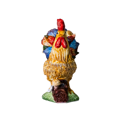 GALLO MODELLATO A MANO IN CERAMICA DI CALTAGIRONE ANNA BORIA