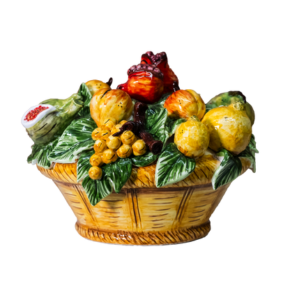CESTO MIX DI FRUTTA IN CERAMICA DI CALTAGIRONE ANNA BORIA