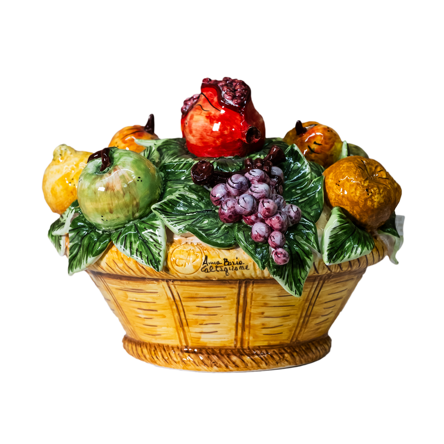 CESTO MIX DI FRUTTA IN CERAMICA DI CALTAGIRONE ANNA BORIA