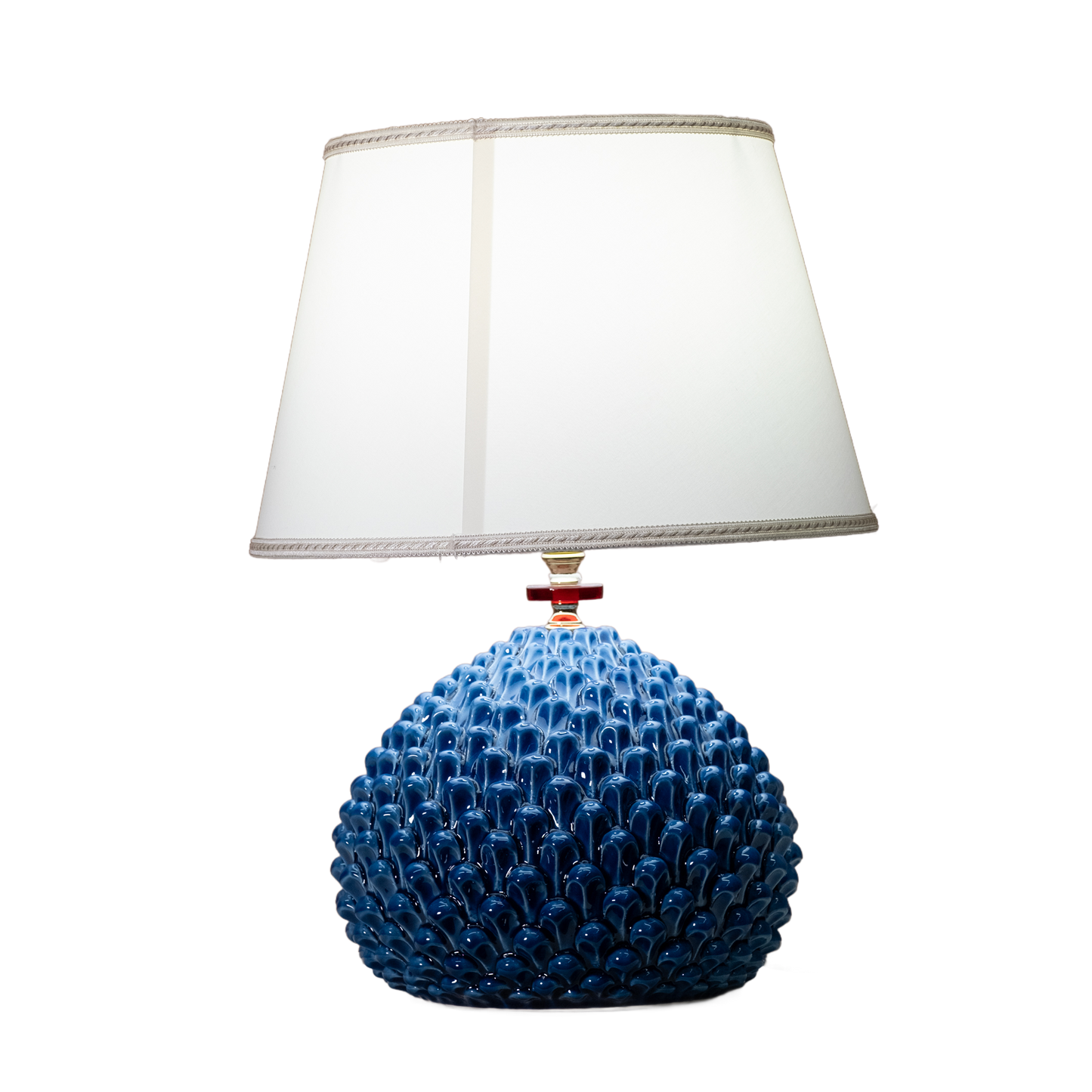 LUME PIGNA A SFERA COLORATO O BIANCO IN CERAMICA DI CALTAGIRONE ANNA BORIA