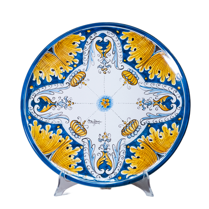 PIATTO TONDO IN CERAMICA DI CALTAGIRONE ANNA BORIA