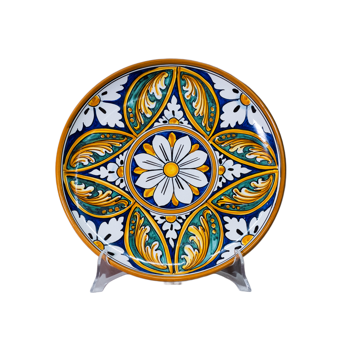 PIATTO TONDO IN CERAMICA DI CALTAGIRONE ANNA BORIA
