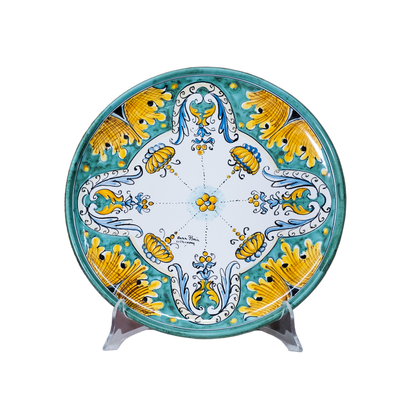 PIATTO TONDO IN CERAMICA DI CALTAGIRONE ANNA BORIA