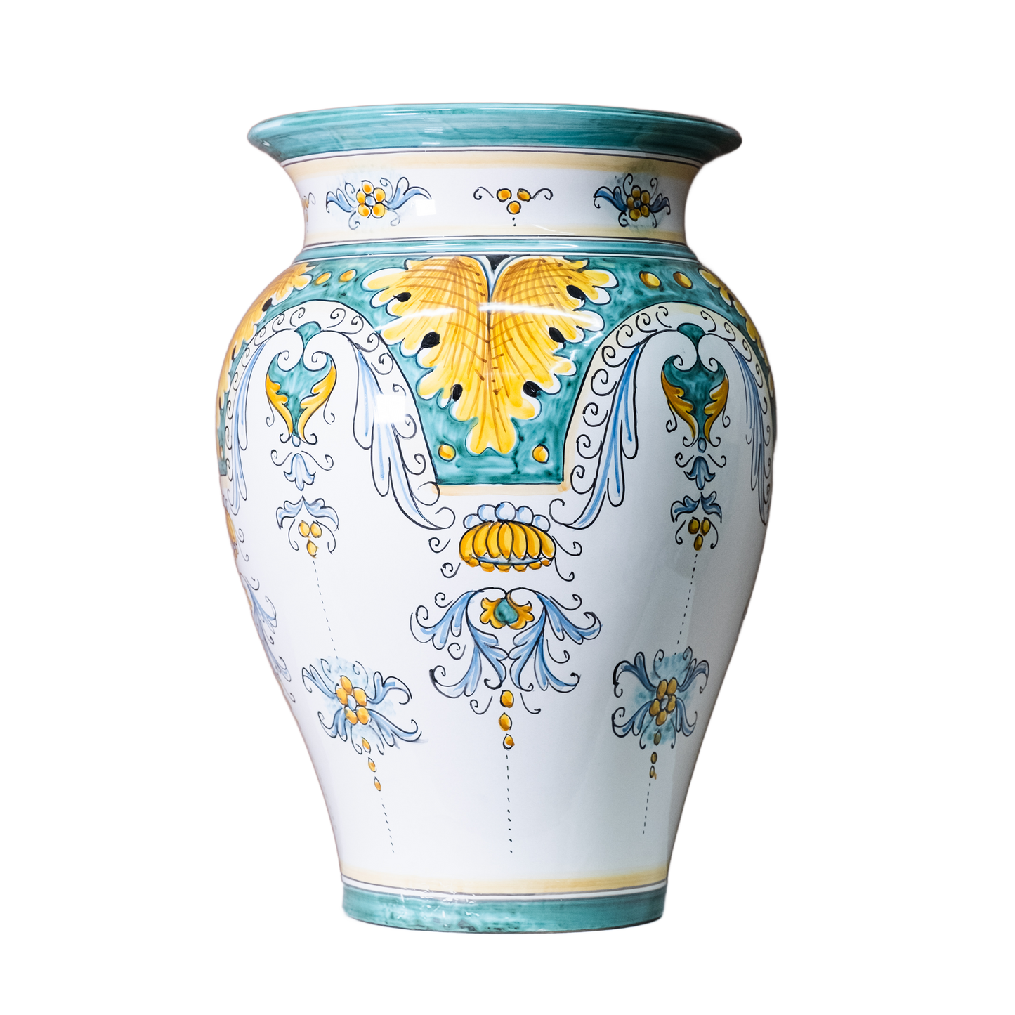PORTA OMBRELLI ALTO CM. 50 IN CERAMICA DI CALTAGIRONE  ANNA BORIA