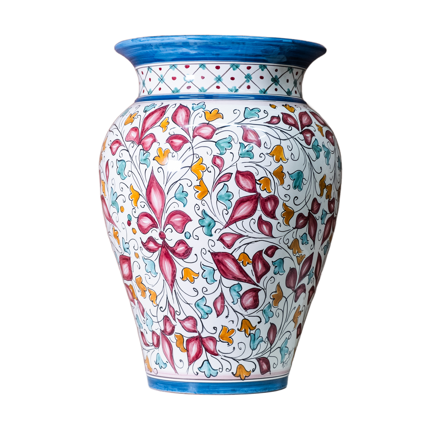 PORTA OMBRELLI ALTO CM. 50 IN CERAMICA DI CALTAGIRONE  ANNA BORIA